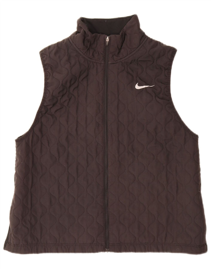 Nike Gilet matelassé pour femme UK 16 Large Noir Polyester