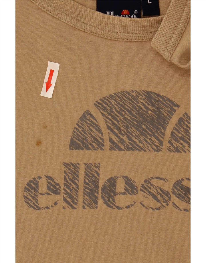 Ellesse Haut graphique à manches longues pour femme UK 16 Large Marron