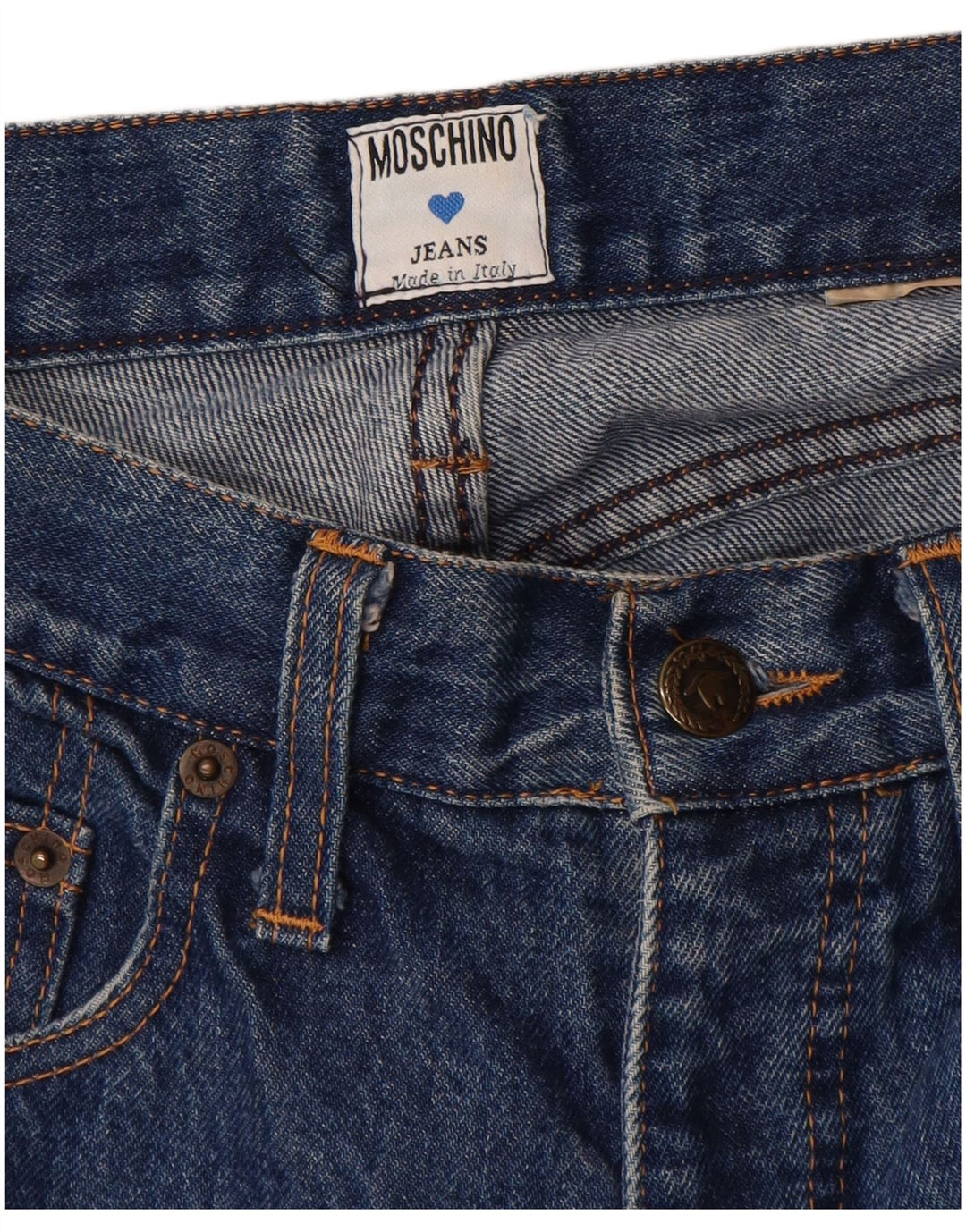 Moschino Jean Fuselé Femme W28 L30 Bleu