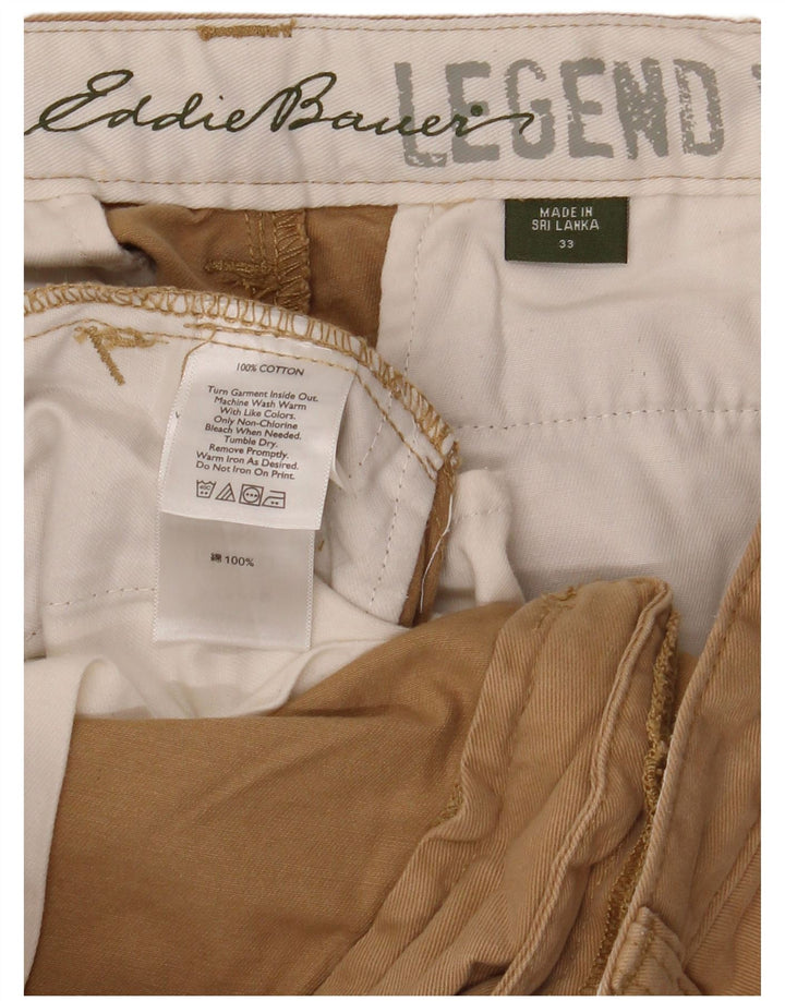 EDDIE BAUER Short Chino Homme W33 Coton Kaki Moyen