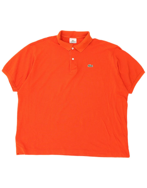 Lacoste Polo Homme Taille 7 2XL Orange Coton