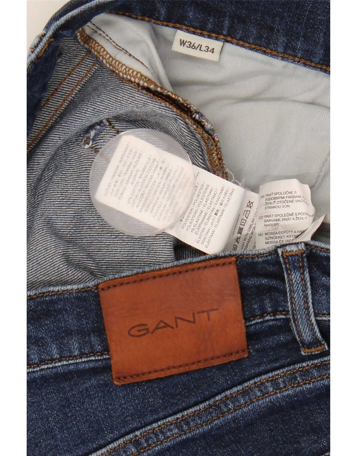 Gant Jean Slim W36 L30 Bleu Coton Homme