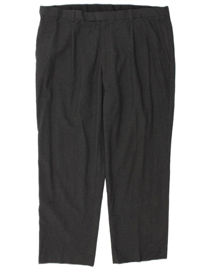 Marks & Spencer Pantalon de costume fuselé pour homme W42 L29 Gris Polyester