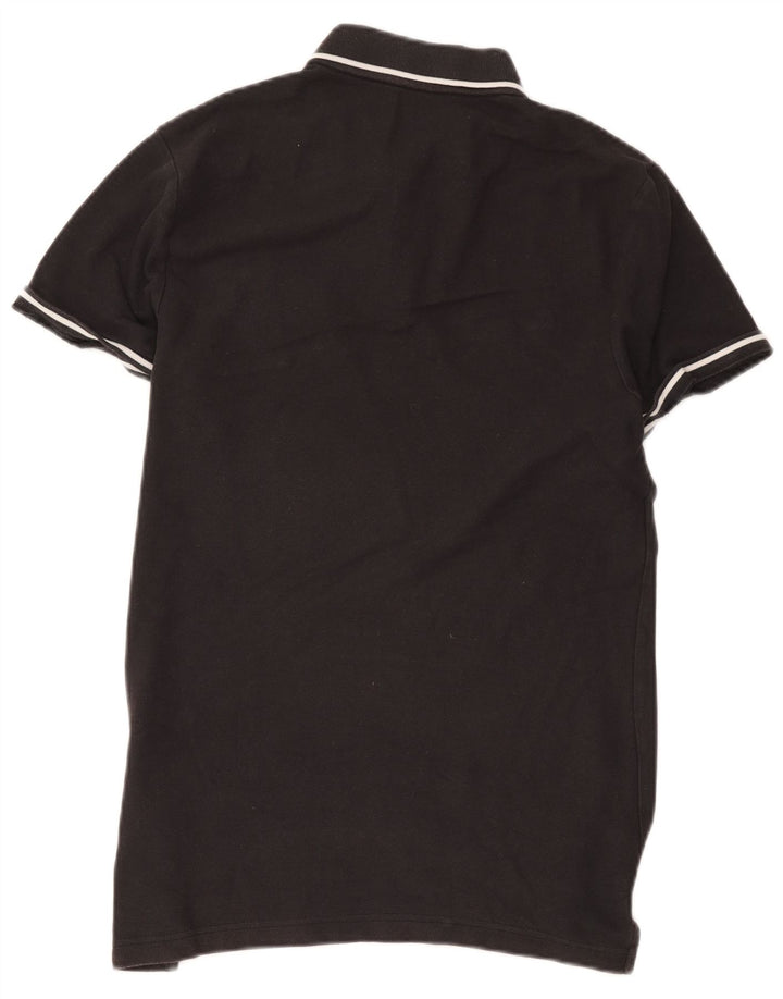 NIKE Polo Homme Coton Rayé Noir Moyen