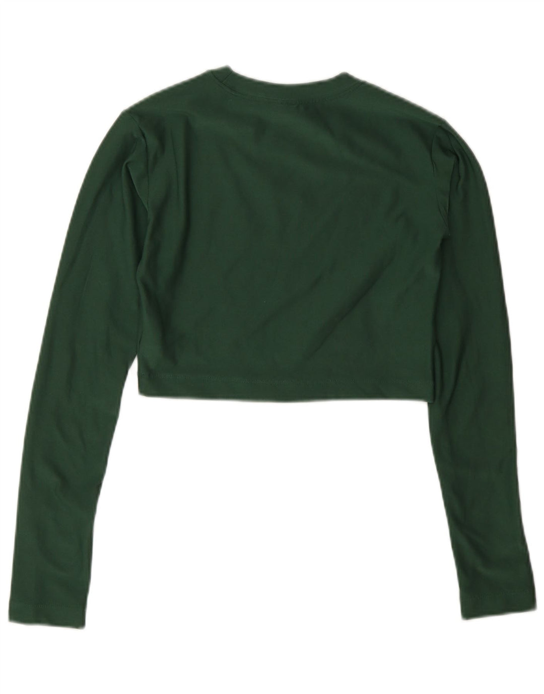 Nike Girls Crop Top Manches Longues 12-13 ans Large Vert Polyester