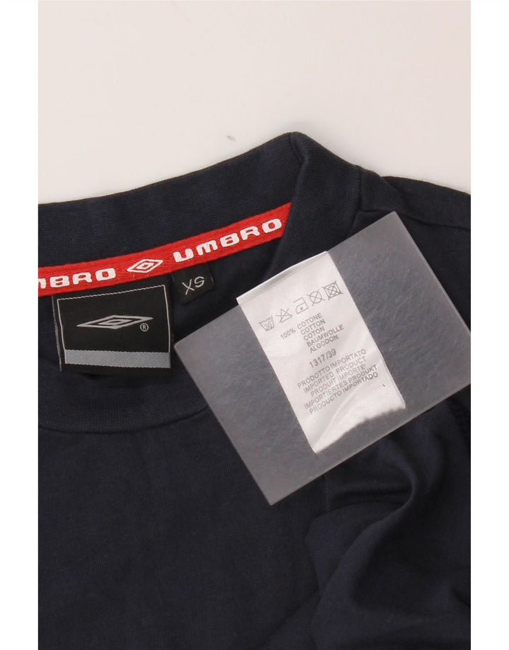 Umbro T-Shirt Top XS Bleu Marine Coton Homme