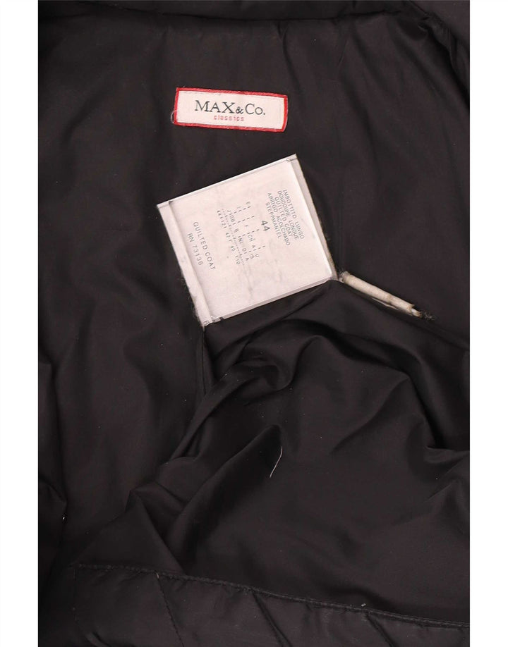 Max & Co. Manteau rembourré pour femme UK 42 Medium Noir Polyamide
