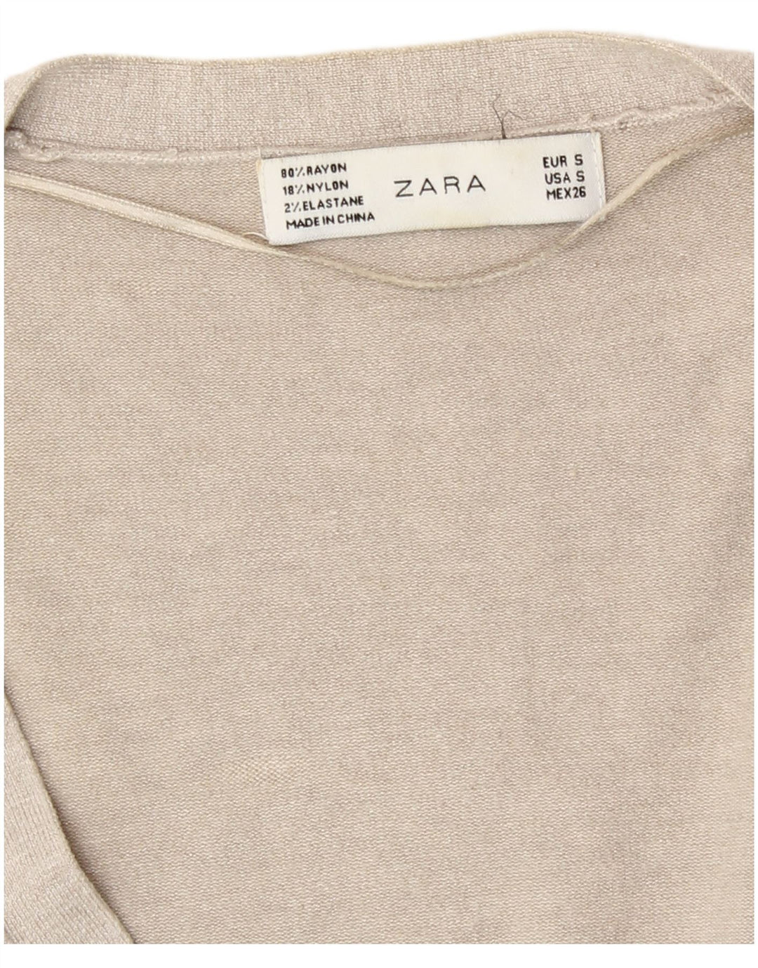Zara Cardigan Femme Pull UK 10 Petit Gris