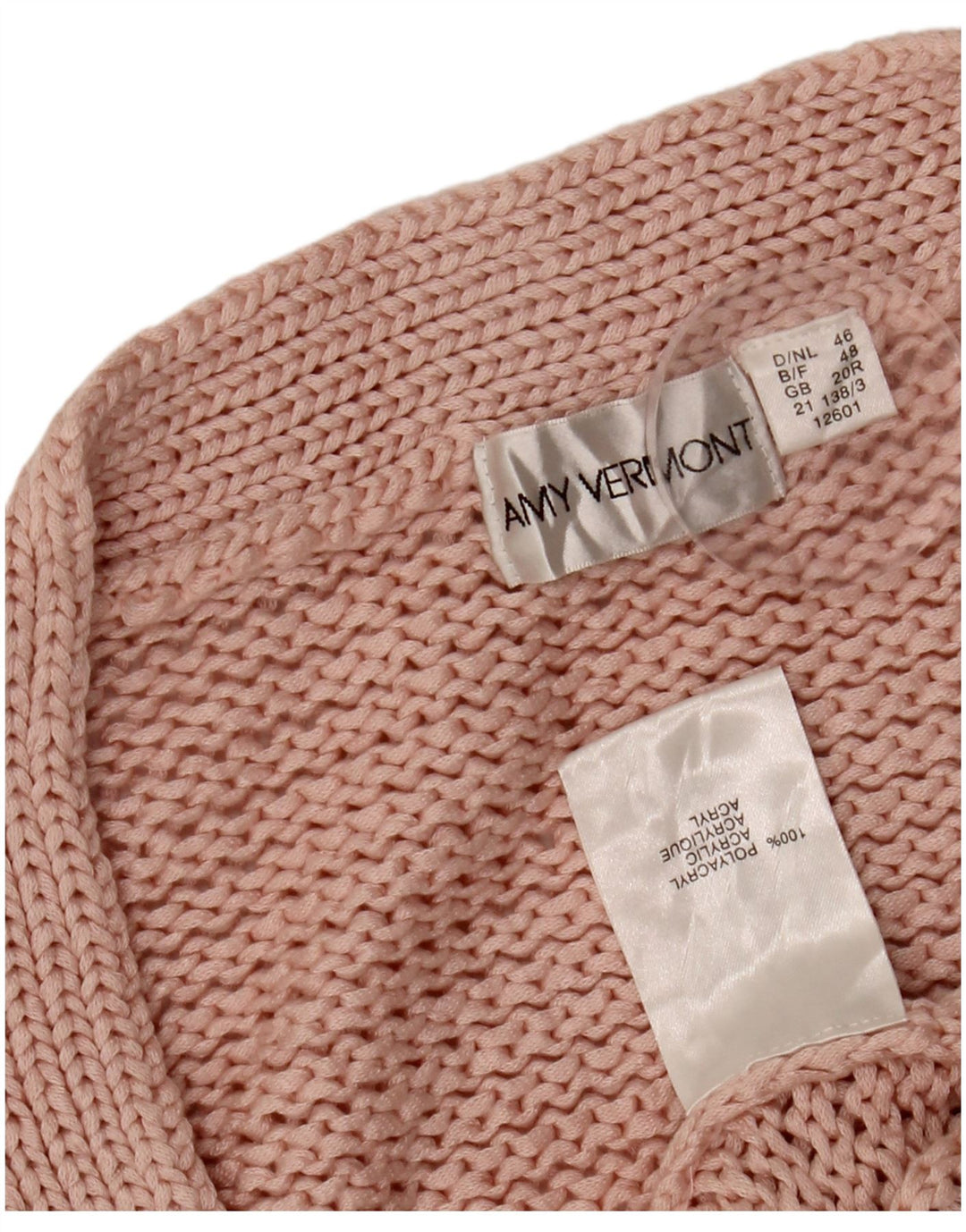 AMY VERMONT Cardigan surdimensionné à manches courtes pour femme UK 20 2XL Rose