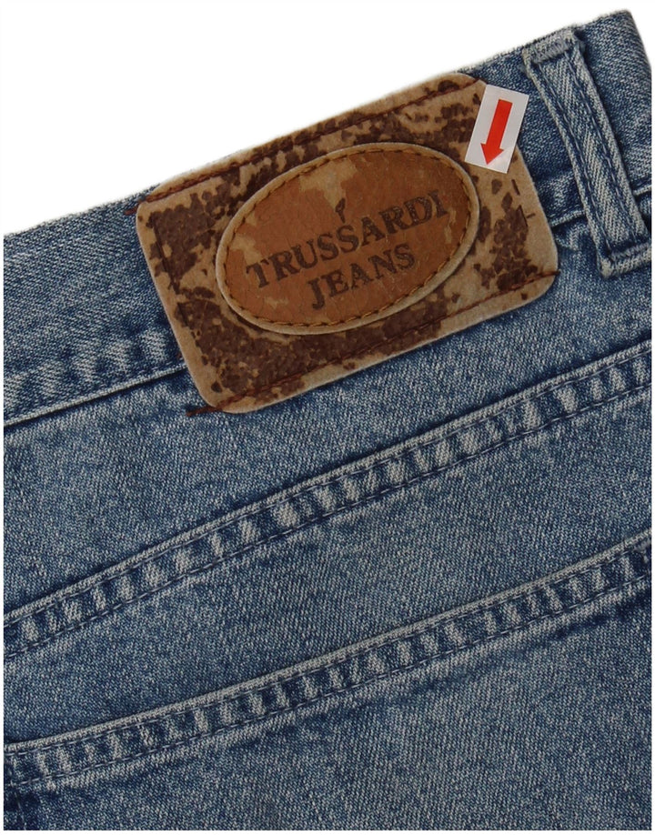 TRUSSARDI Jean Fuselé Homme IT 56 3XL W42 L31 Bleu Coton