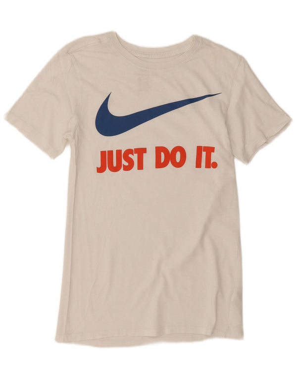 Nike Mens Athletic Cut Graphic T-Shirt Top XS Blanc Coton