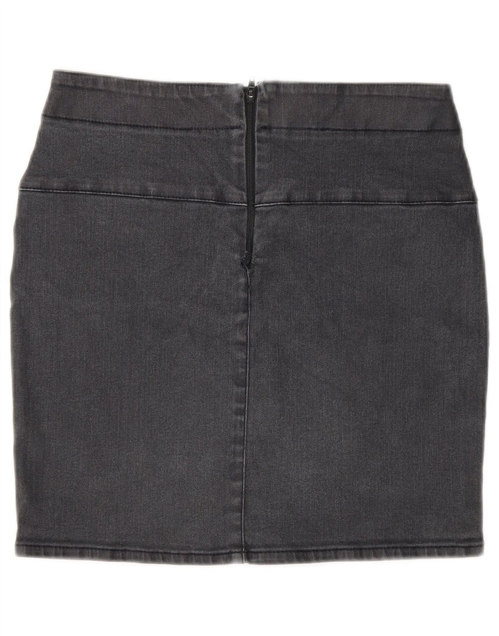 Zara Femme Mini Jupe En Jean EU 36 XS W26 Gris