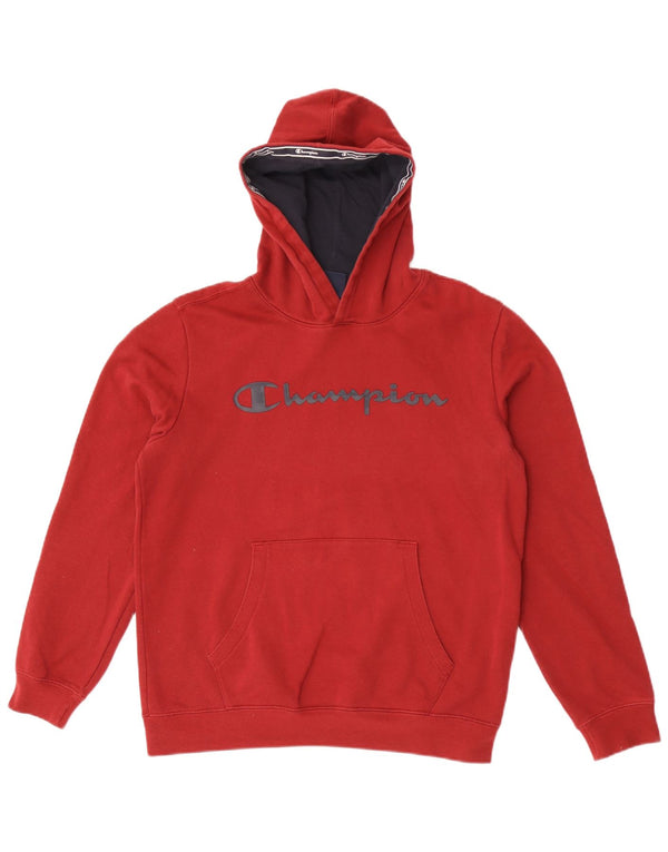 Champion Pull à capuche graphique pour garçon 15-16 ans 2XL Rouge Coton