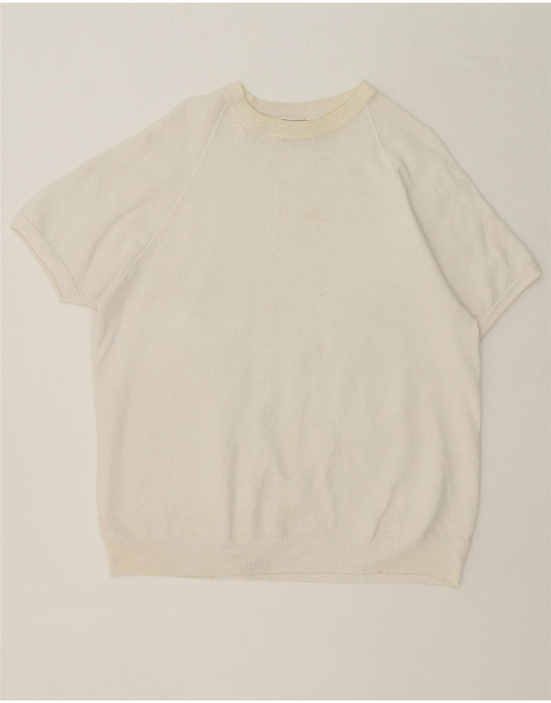 LEE Womens Short Sleeve Sweatshirt Jumper UK 18 XL White Polyester Vintage Lee and Second-Hand Lee from Messina Hembry 