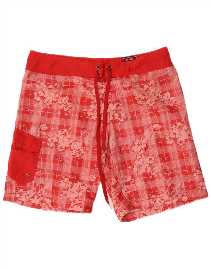 Jack & Jones Short de Bain Homme Grand Rouge Floral Polyester
