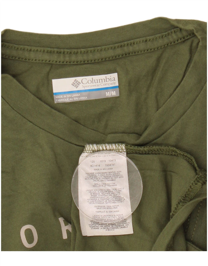 Columbia T-Shirt Graphique Homme Kaki Moyen Coton