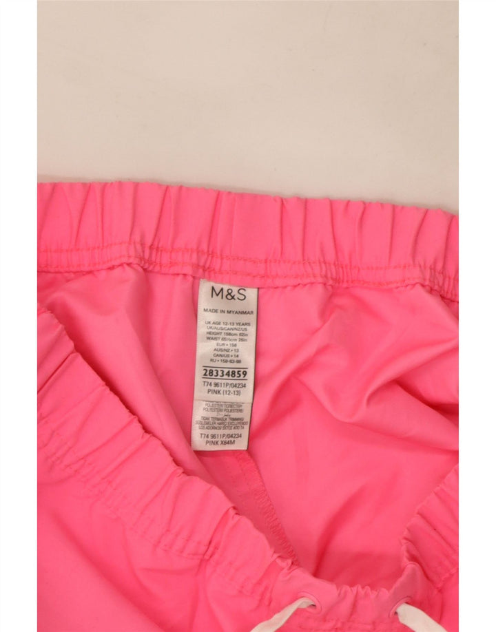 Marks & Spencer Short de Sport Fille 12-13 ans Rose Polyester