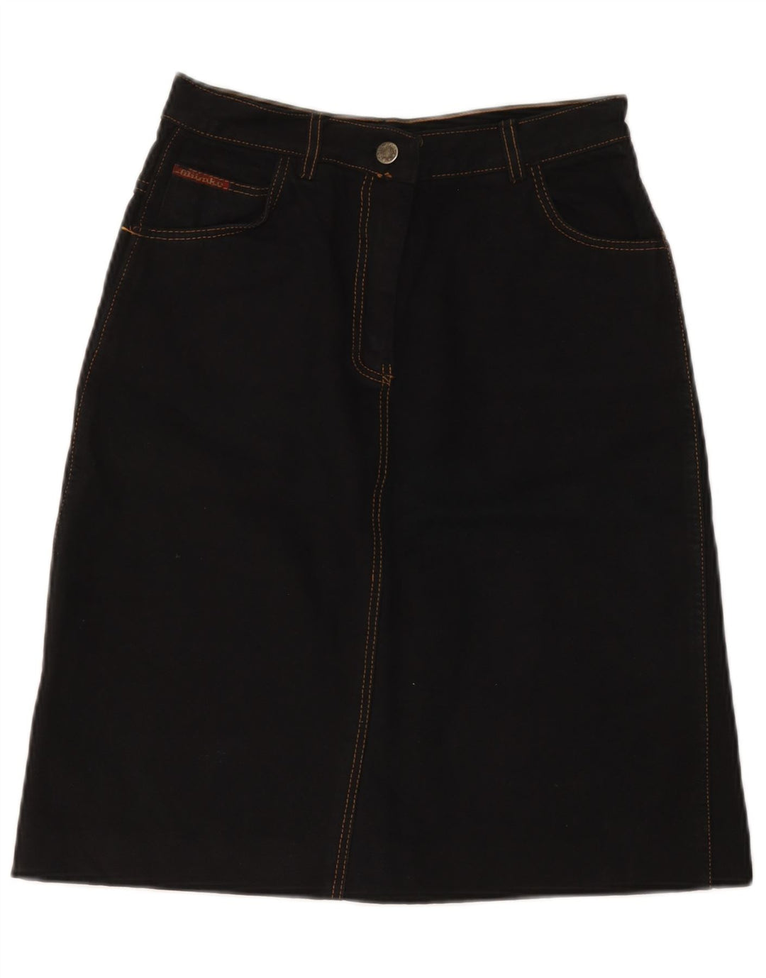 jupe en denim femme vintage IT 42 Medium W28 Coton Noir