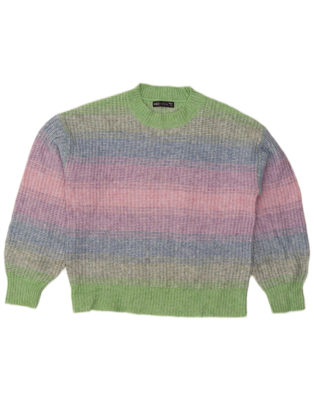 Marks & Spencer Pull ras du cou pour femme UK 14 Medium Multicolore