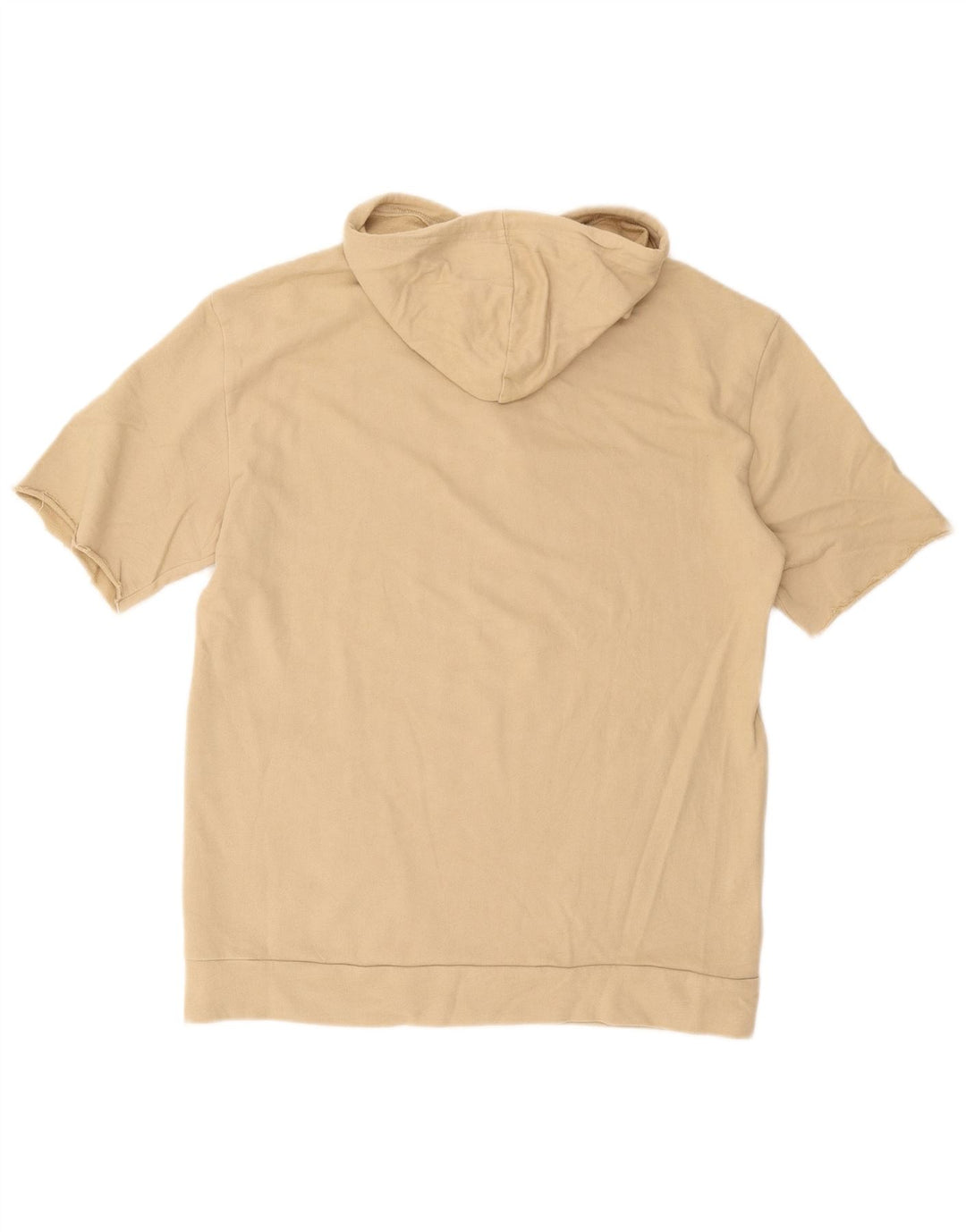 Zara Pull à capuche à manches courtes pour homme Petit Beige