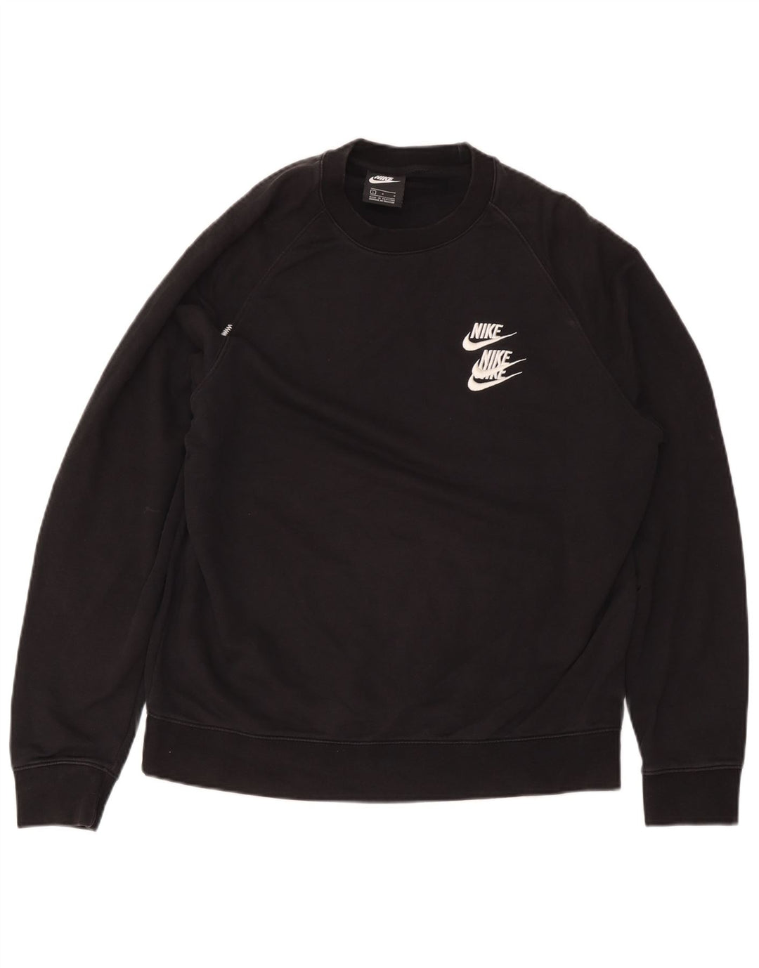 Nike Sweat-shirt graphique pour homme en coton noir Taille L