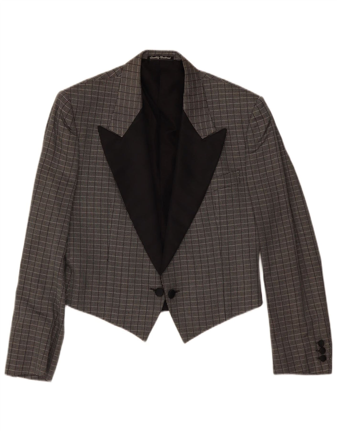 Sidi Veste Blazer Croisée Femme IT 48 XL Gris Carreaux Soie