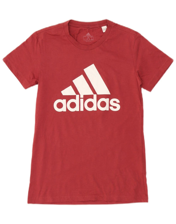 Adidas Mens Graphic T-Shirt Top XS Rouge Coton