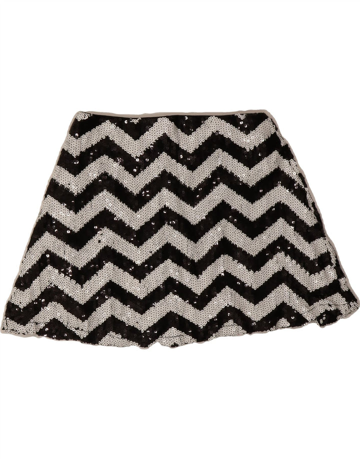 FOREVER 21 Womens Sequin Mini Skirt Small W26  Black Chevron Vintage Forever 21 and Second-Hand Forever 21 from Messina Hembry 