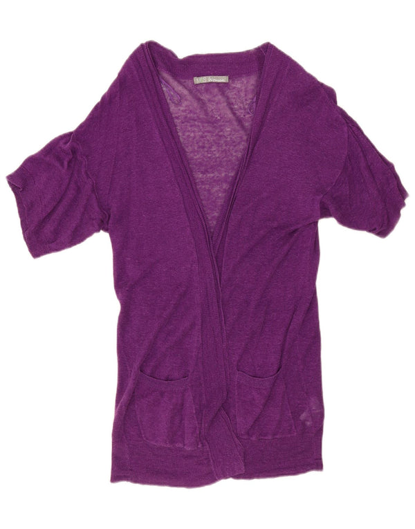 Marks & Spencer Pull cardigan à manches courtes pour femme UK 10 Small Violet