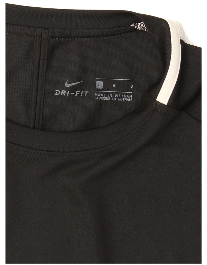 Nike Hommes Dri Fit T-Shirt Haut Large Noir Colorblock