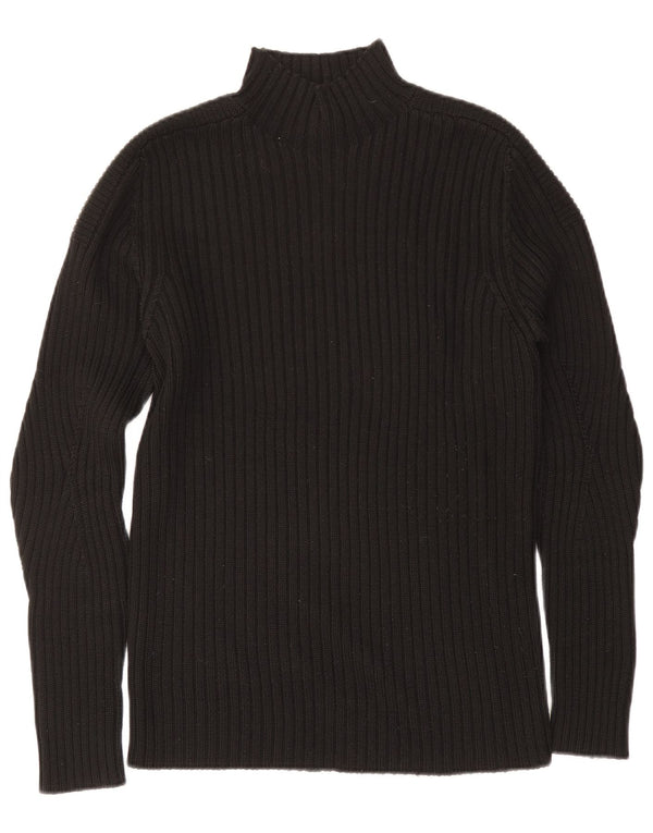 Hugo Boss Pull à col roulé pour homme en laine noire Large