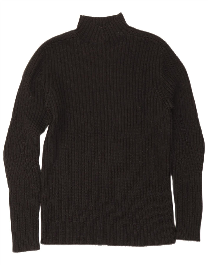 Hugo Boss Pull à col roulé pour homme en laine noire Large