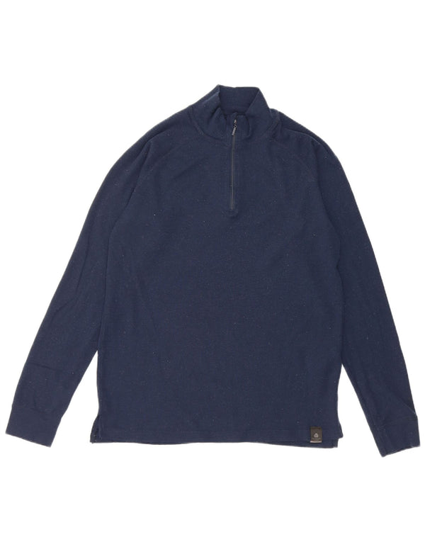 Mountain Warehouse Pull à col zippé pour homme Bleu marine Taille L