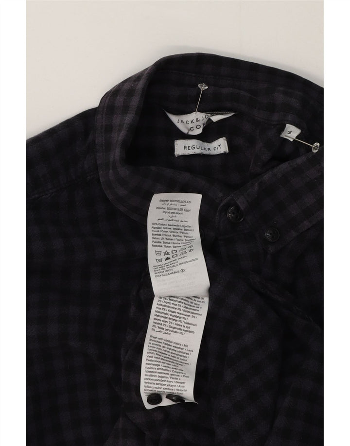Jack & Jones Chemise à manches courtes coupe régulière pour homme Petit vichy bleu marine