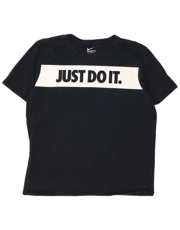 Nike Mens Athletic Cut Graphic T-Shirt Top XL Noir Colorblock Coton