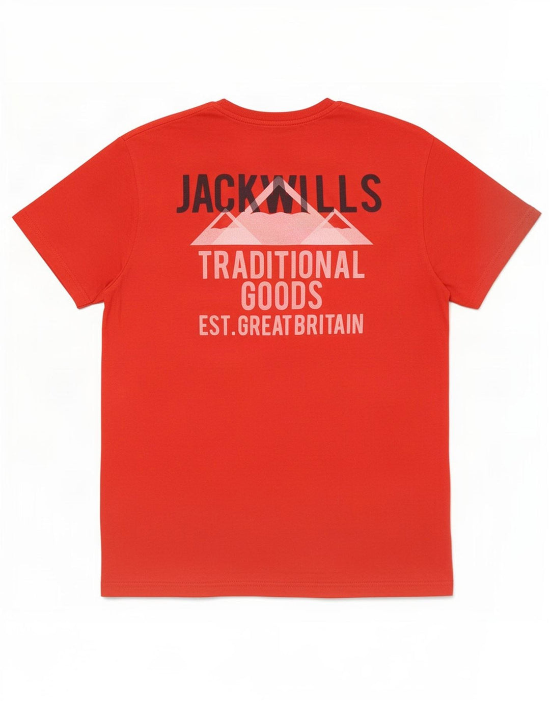 Jack Wills T-Shirt Graphique Homme Rouge Moyen Coton