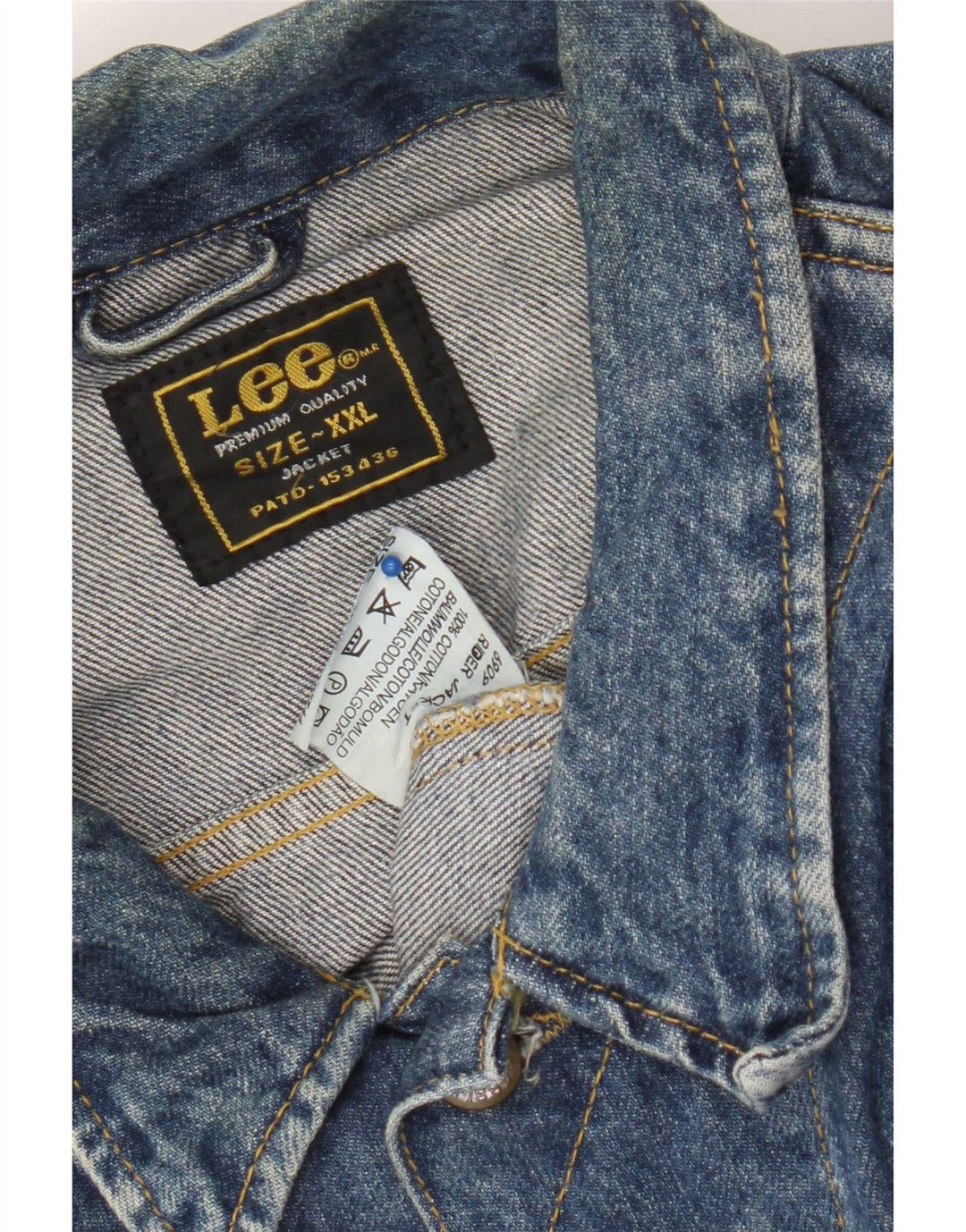 Lee Veste en Jean Homme UK 44 2XL Bleu Coton