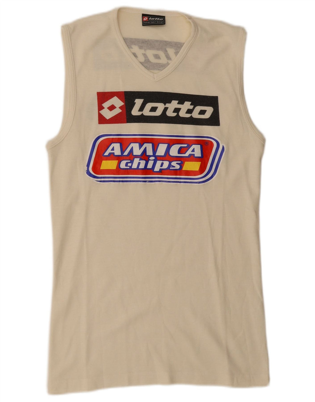 Lotto Débardeur Graphique Homme Petit Blanc Cassé Coton