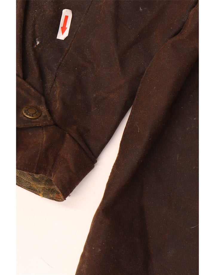 Toggi Manteau surdimensionné en coton ciré pour femme UK 16 Large Marron