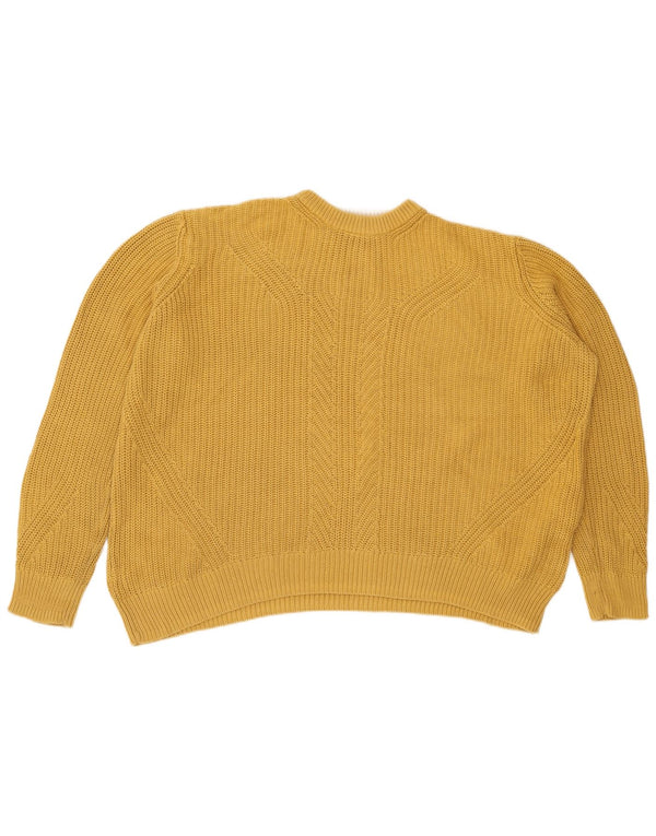 Marks & Spencer Pull à col rond pour femme UK 16 Large Jaune