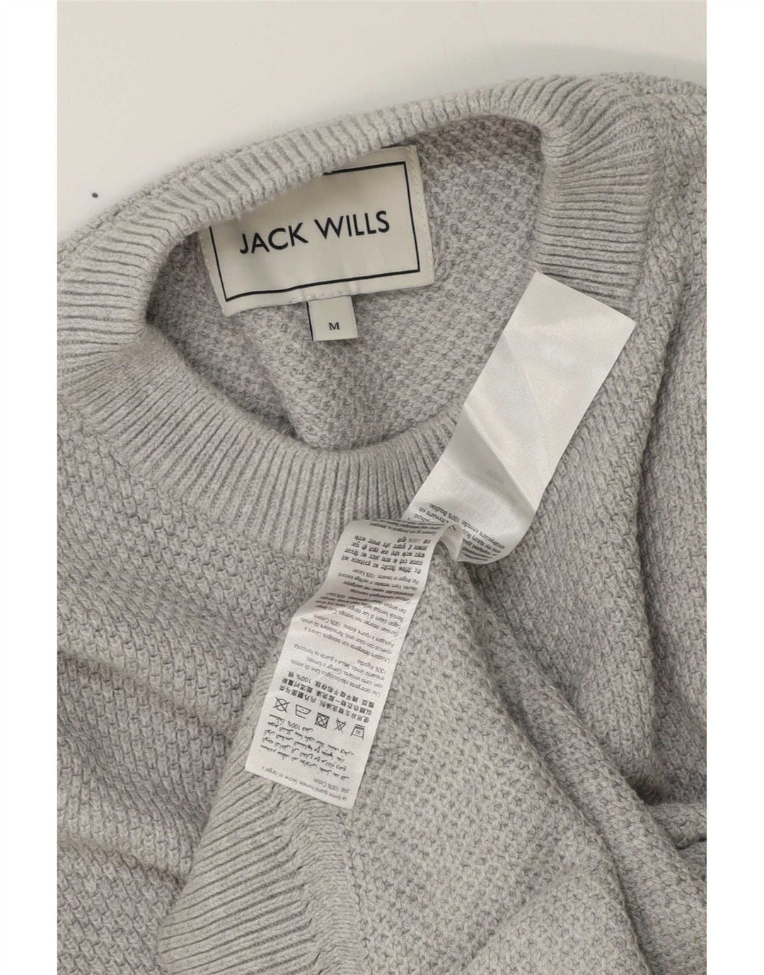 Jack Wills Pull à col rond pour homme en coton gris moyen