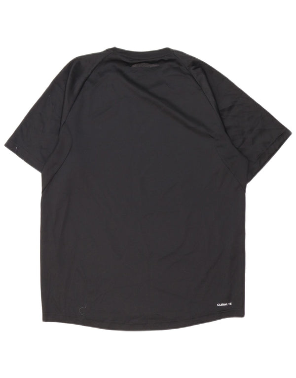 Adidas Climalite T-Shirt Top Homme Noir Moyen