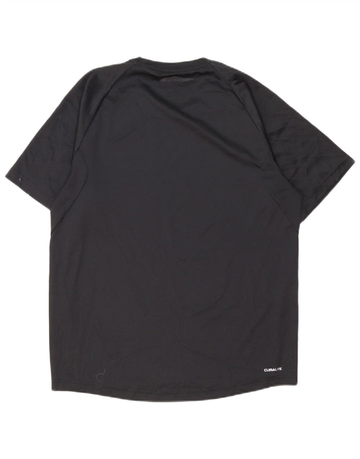 Adidas Climalite T-Shirt Top Homme Noir Moyen