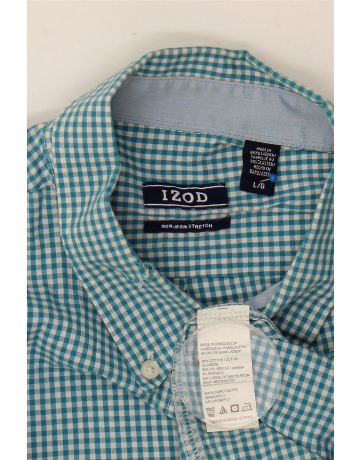 Izod Chemise Homme Grand Bleu Vichy Coton