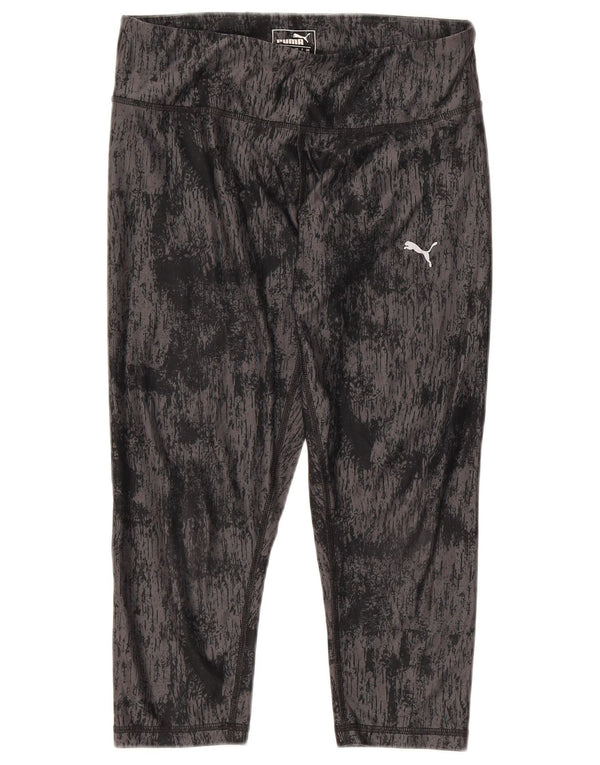 Puma Legging Capri Femme UK 10 Petit Noir Tie Dye