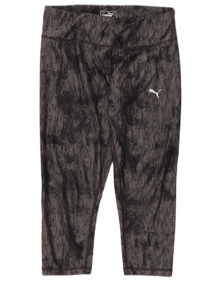 Puma Legging Capri Femme UK 10 Petit Noir Tie Dye