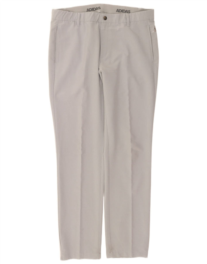 Adidas Pantalon Chino Droit Homme W36 L34 Gris Polyester
