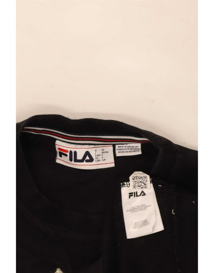 Fila Homme Graphic Sweatshirt Jumper Petit Noir Moucheté Coton