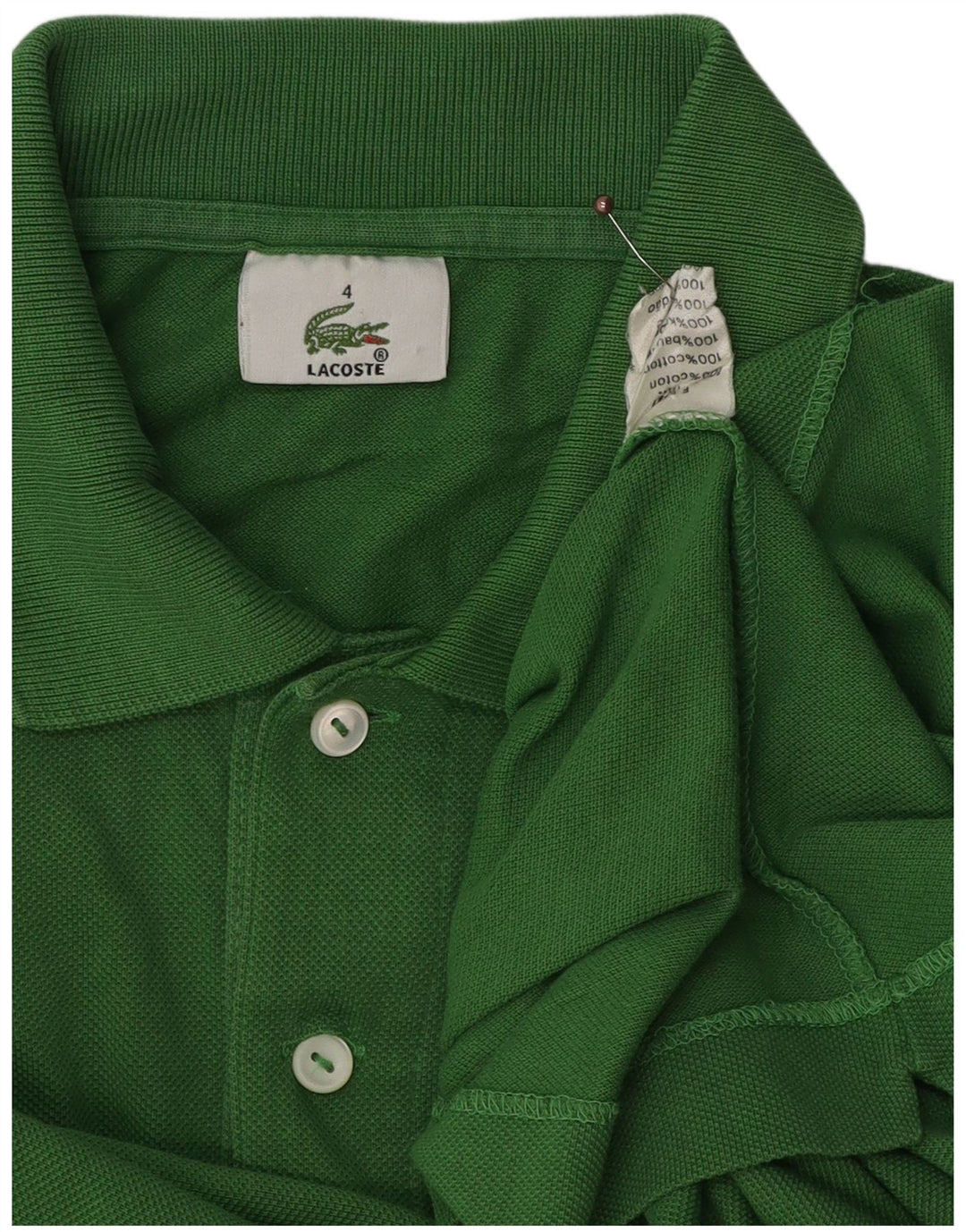 Lacoste Polo Homme Taille 4 Coton Vert Moyen