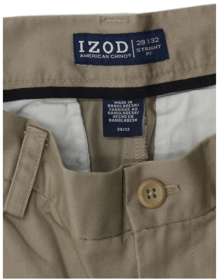 IZOD Pantalon Chino Droit Homme W29 L32 Coton Beige